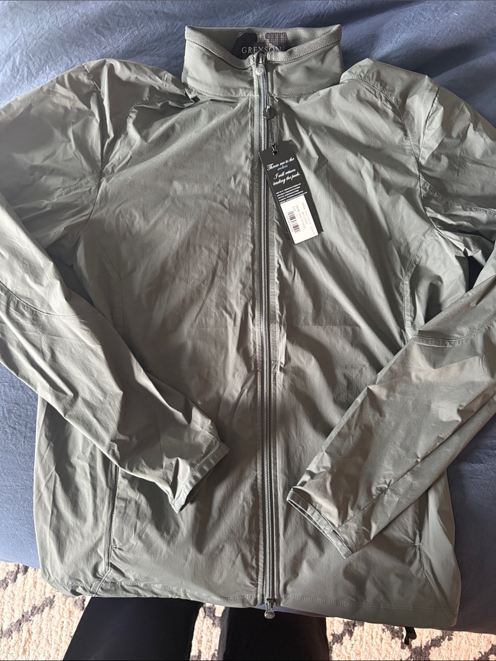 Greyson Men's Olive Gray Lightweight Windbreaker Jacket